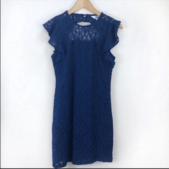 NWT Jack by BB Dakota Lace Sheath Dress in blue M - Picture 3 of 8